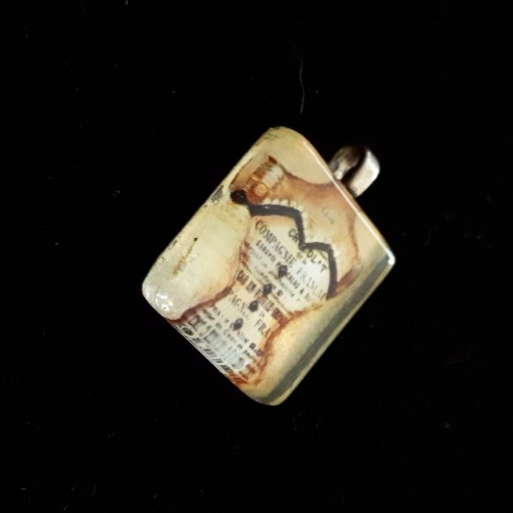 Vintage 1990s Handmade Glass Pendant - Picture 4 of 6